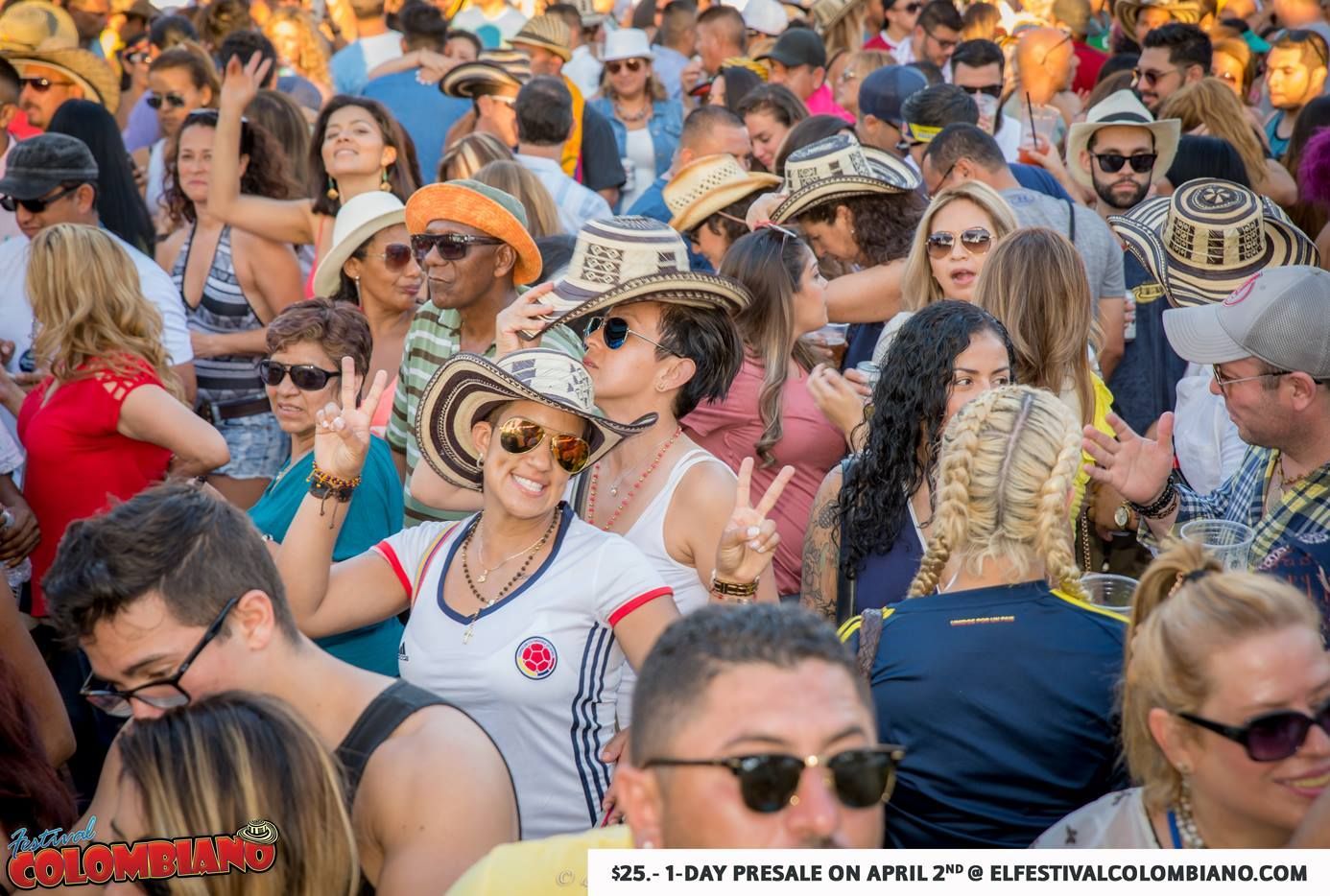 Festival crowd by the cabanas