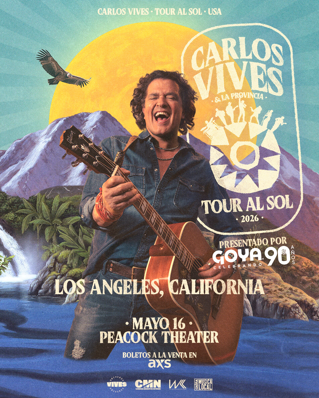 Carlos Vives · Tour Al Sol 2026 · Peacock Theater